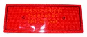 Odblask czerwony tył 118x300mm